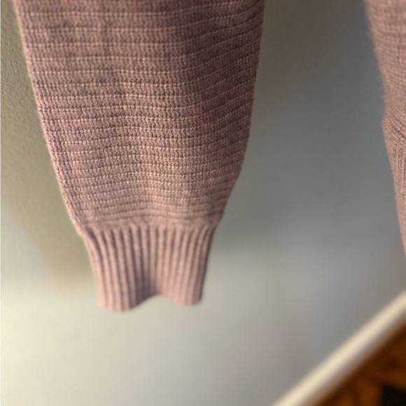 NAADAM Wool Cashmere Asymmetrical Draped Ribbed Off Shoulder Sweater S GORGEOUS - Picture 4 of 11